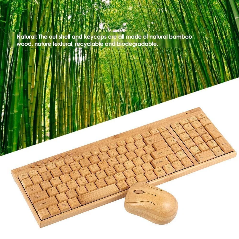 Bamboo Wireless Keyboard and Mouse