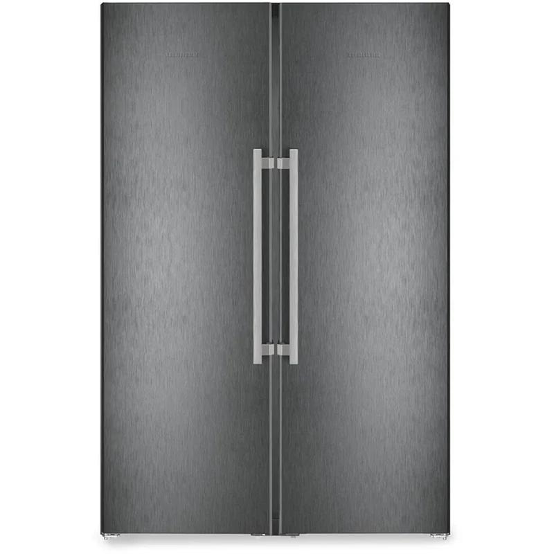 Liebherr XRFBS5295 665L No Frost Freestanding Side by Side Fridge Freezer with Ice Maker in Black Steel