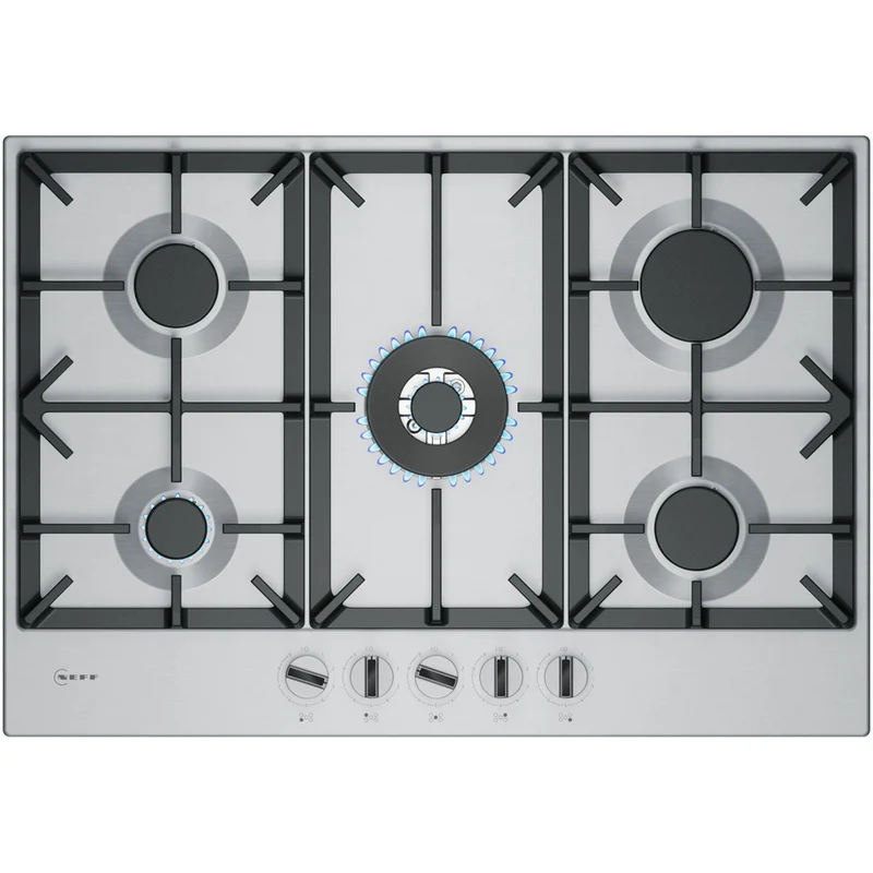Neff T27CIQ8N0 N70 Flame Select 75cm Stinless Steel Gas Hob