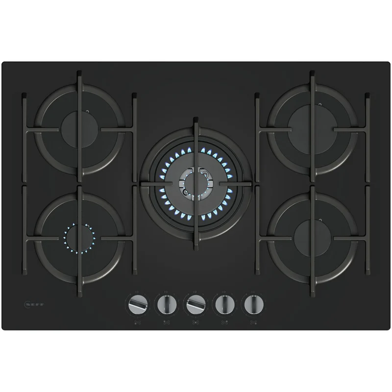 Neff T27PIQ4S0 N70 Flame Select 75cm Gas on Glass Hob