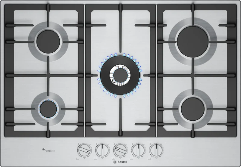 Bosch Series 6 PCQ7A5I90 75cm Gas Hob Stainless Steel