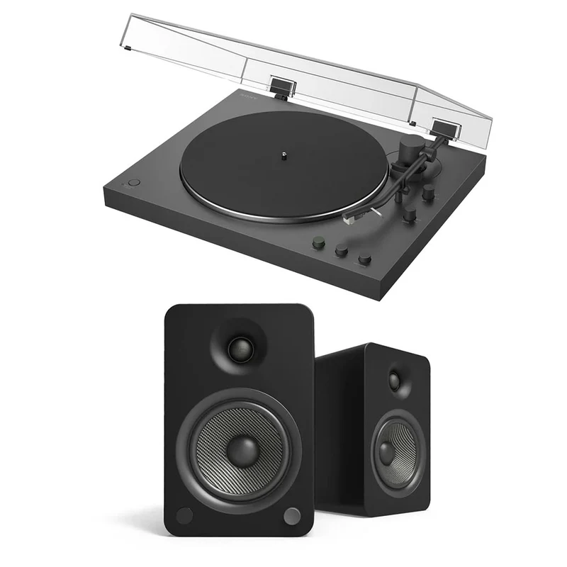 Sony PSLX3BT Fully Automatic Bluetooth Turntable With Kanto YU6 Powerd Bluetooth Speakers Pair Hi-Fi Package