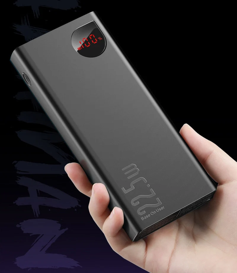 Portable Charger | Black | 22.5W / 20,000mAh Power Bank