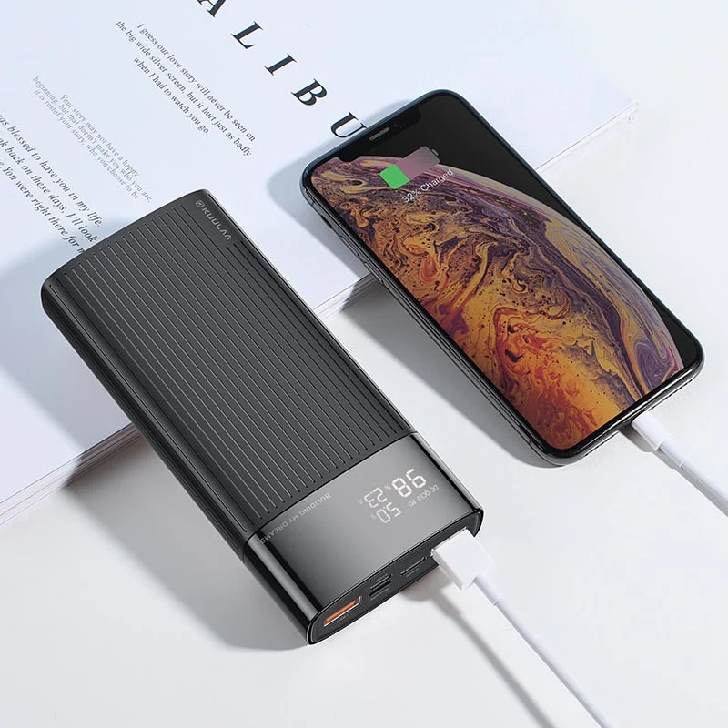 Portable Charger | Black | 18W / 20,000mAh Power Bank