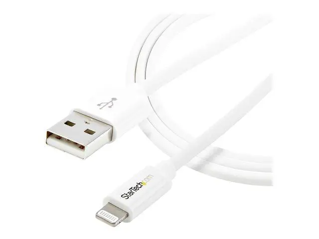 Câble Apple® Lightning vers USB de 1 m pour iPhone, iPod, iPad - Cordon de synchronisation Lightning - Blanc - Câble Lightning - Lightning mâle pour USB mâle - 1 m - double blindage - blanc - pour P/N: KITBXAVHDPEU, KITBXAVHDPNA, KITBXAV
