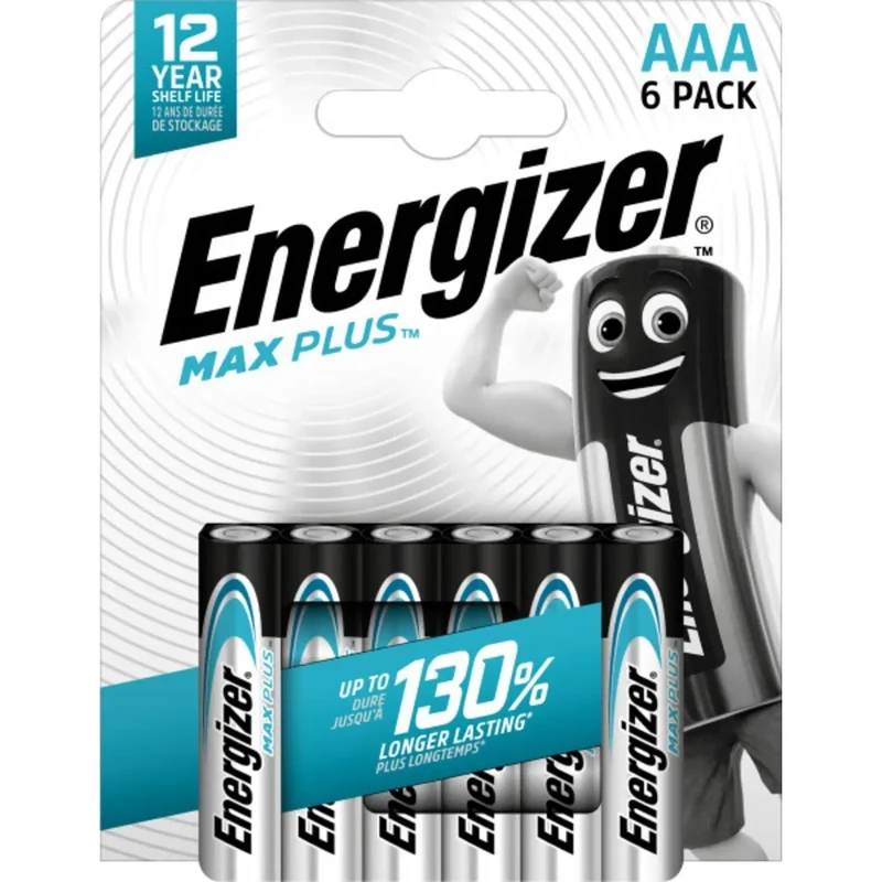 7638900437508 Pile alcaline Max Plus AAA/LR03, pack de 6 ENERGIZER