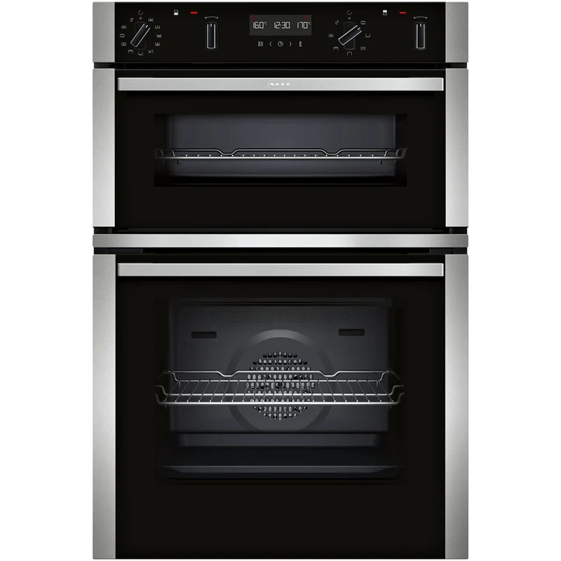 Neff U2ACH7AN7B Built in Self Cleaning Electric Double Oven Stainless Steel