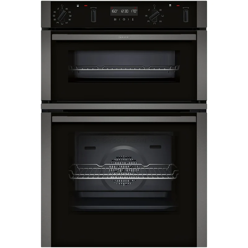 Neff U2ACH7AG7B N50 Built in Self Cleaning Electric Double Oven Graphite