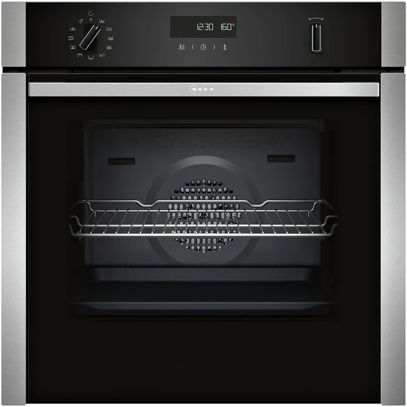 Neff B6ACH7AN7B N50 Slide and Hide Built In Self Cleaning Single Electric Oven Stainless steel