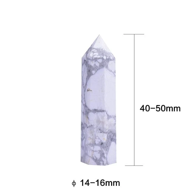 Howlite Crystal Point Tower