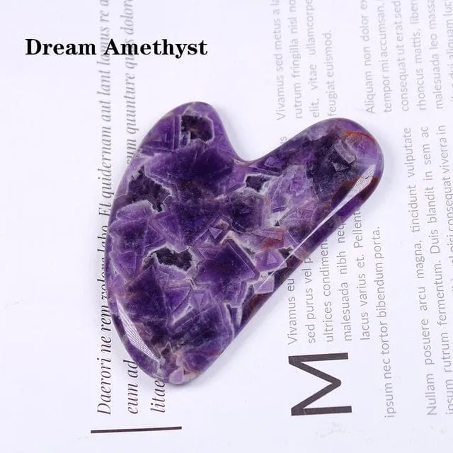 Gua Sha Heart Shaped Crystal Quartz