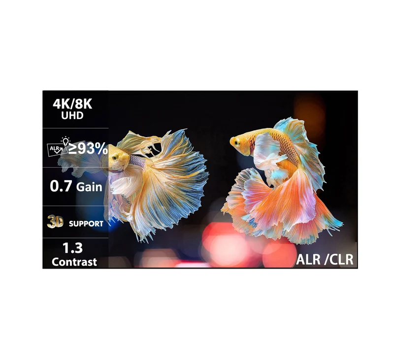 Wupro Cinema Gallery Enhance Gain CLR ALR Fixed Frame projector Screen For UST Projector