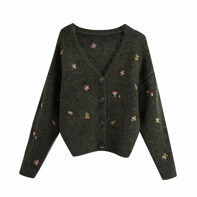 Autumn Forest Fuzzy Knit Cardigan