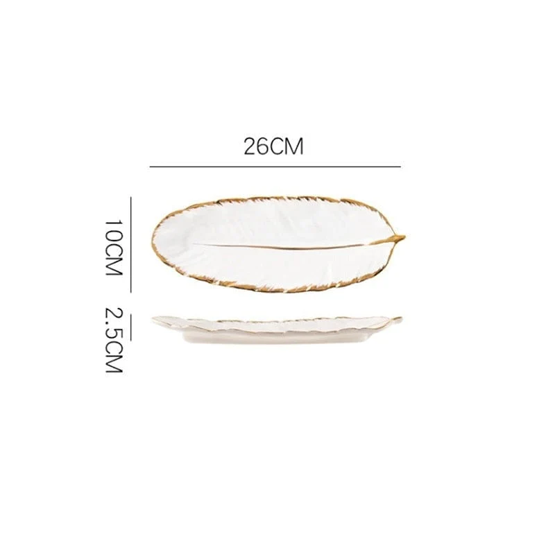 Feather Shape Plate