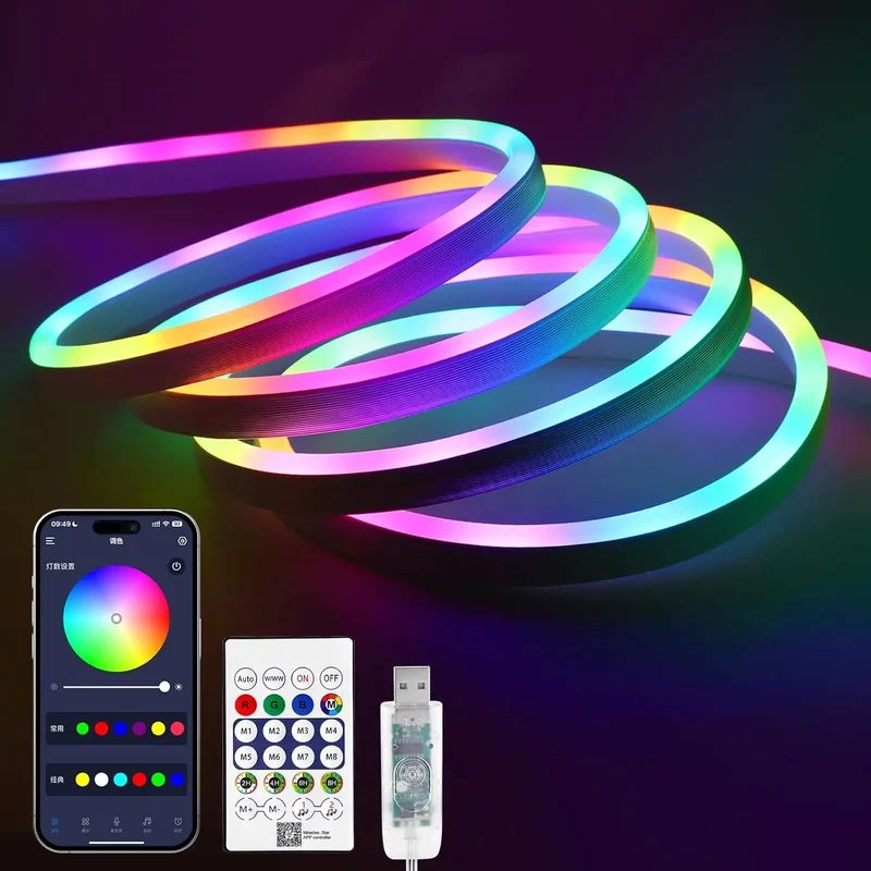 Guirlande Lumineuse LED 5 M avec Télécommande - Contrôle Flexible Multiple Extérieur Étanche