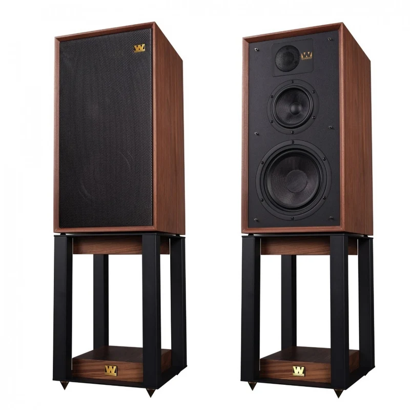 Wharfedale Linton Heritage Standmount Speakers with Matching Stands - Walnut