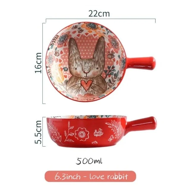 Forest Animals Ceramic Bowls