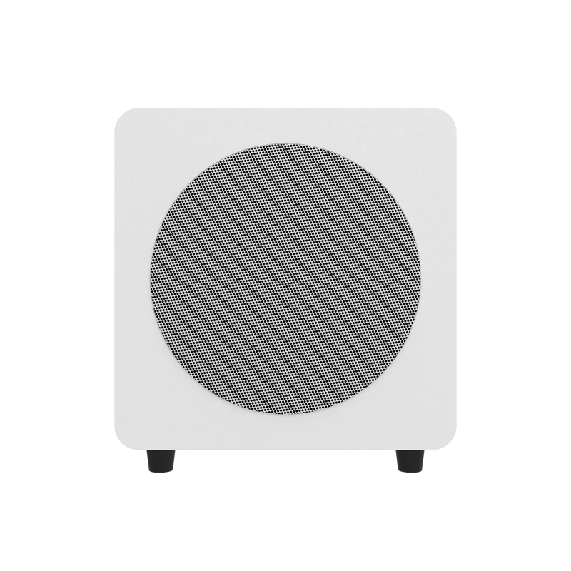 Kanto SUB8 Vinyl Subwoofer Matte White with White Grill