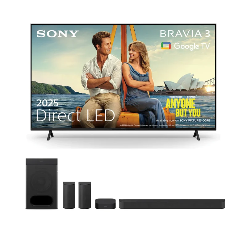 Sony K55S38B 55" Bravia 3 LED 4K UHD HDR Smart TV & HTS60 5.1ch BRAVIA Theatre System 6 Dolby Atmos Home Theatre System Bundle
