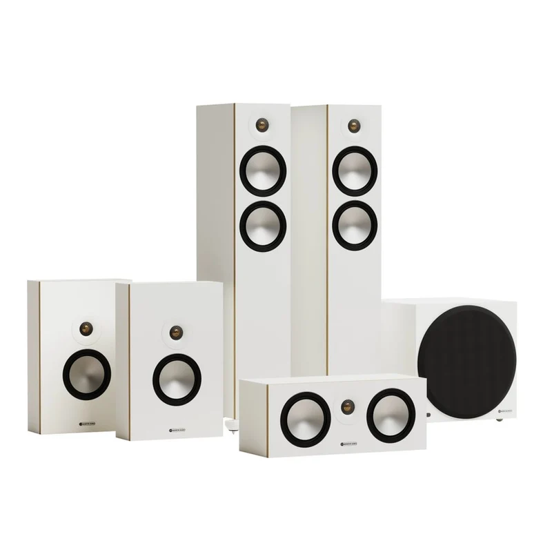 Monitor Audio Bronze 300 7G Series 5.1 Home Cinema Speakers Package White