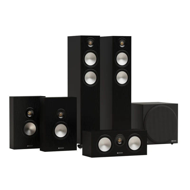 Monitor Audio Bronze 300 7G Series 5.1 Home Cinema Speakers Package Black