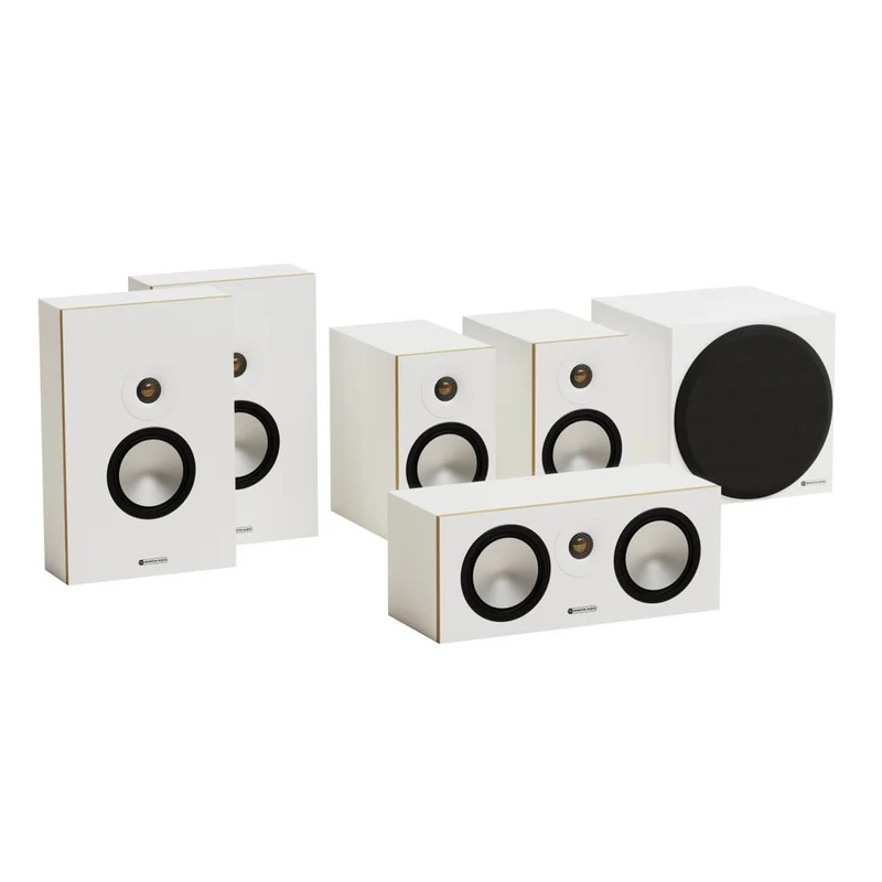 Monitor Audio Bronze 50 and On-Wall 7G 5.1 Home Cinema Speakers Package White