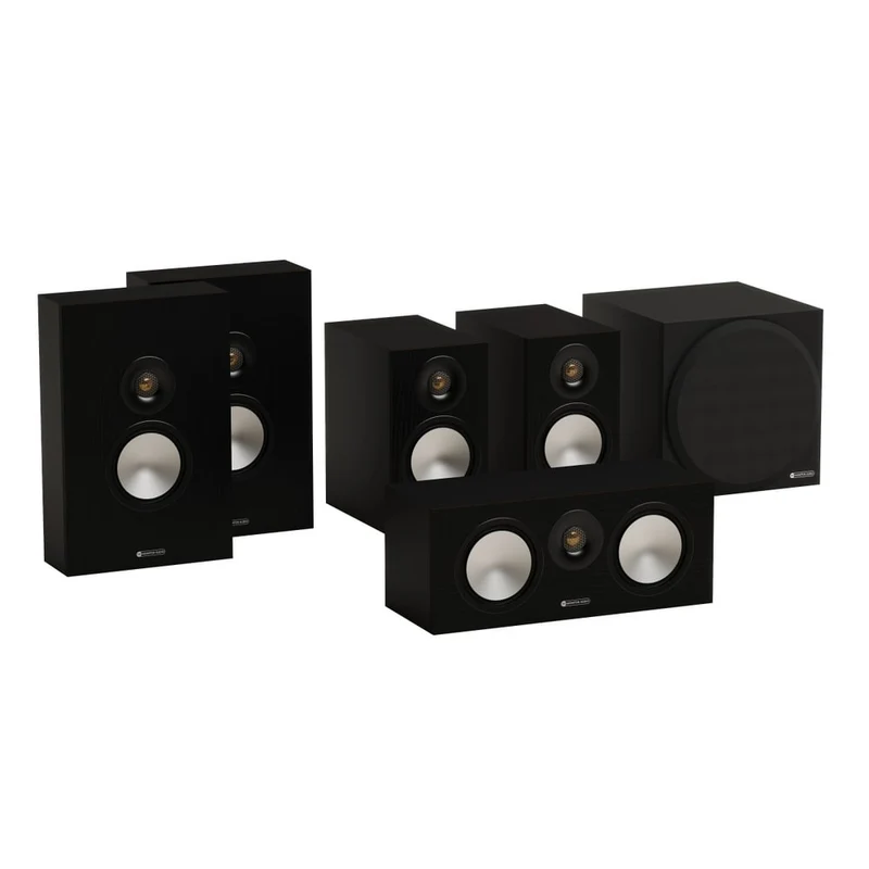 Monitor Audio Bronze 50 and On-Wall 7G 5.1 Home Cinema Speakers Package Black