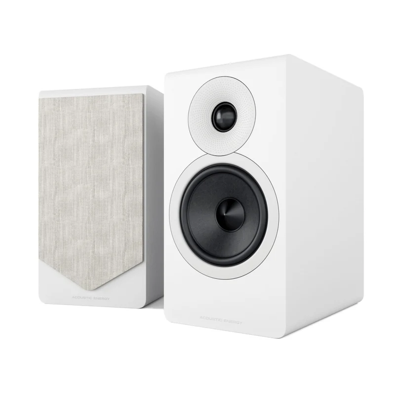 Acoustic Energy AE300 MKII Standmount Speakers Pair Matte White