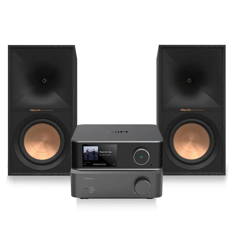 WiiM Vibelink Stereo Amplifier with Ultra Music Streamer Space Grey and Klipsch R-60M Speakers HiFi Bundle