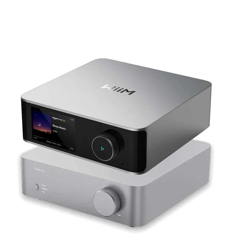 WiiM Vibelink Amp High-Performance Stereo Amplifier with ULTRA Music Streamer Silver