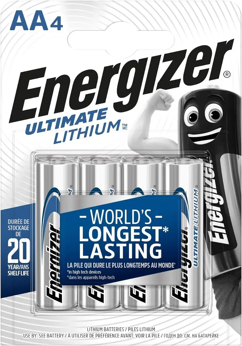 Piles Lithium AA / LR6 Energizer Ultimate Lithium Référence 7638900262643 Marque ENERGIZER