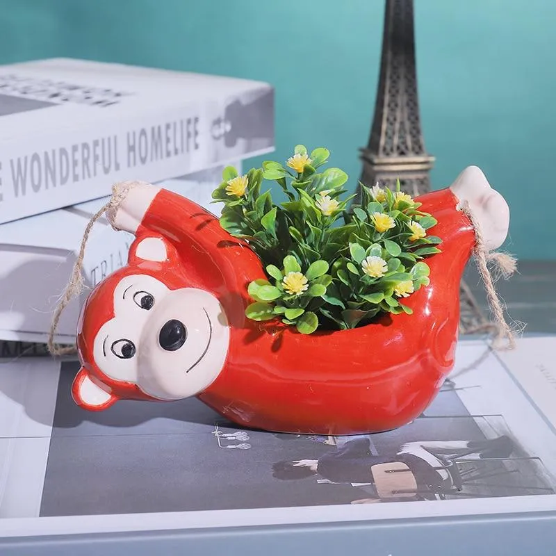 Hanging Mini Animals Plant Pots