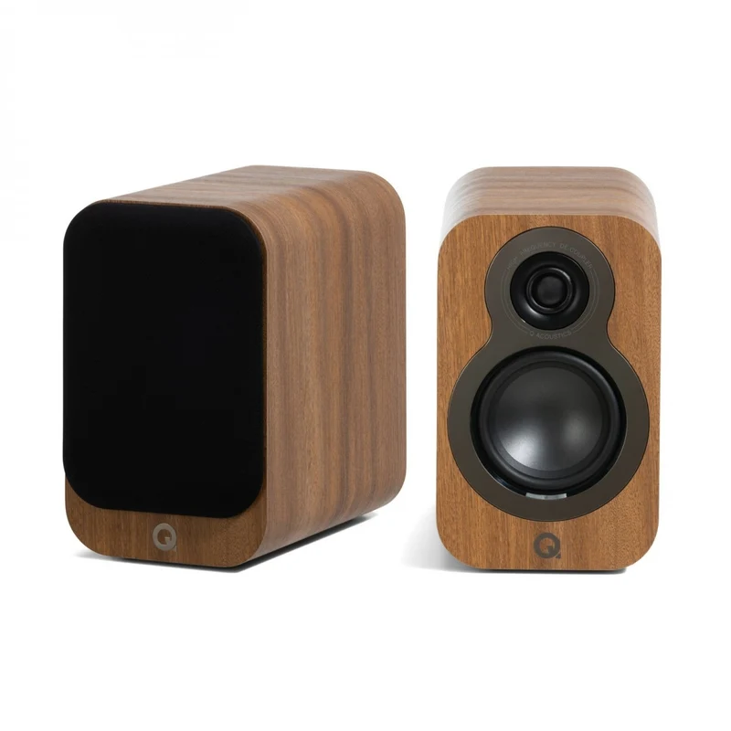 Q Acoustics 3010c Bookshelf Speakers Pair Pin Oak