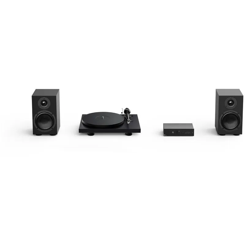 Pro-Ject Colourful Audio System 2 with Debut EVO 2 Turntable MaiA S3 Amplifier and Speaker Box 5 S2 Speakers - Satin Black