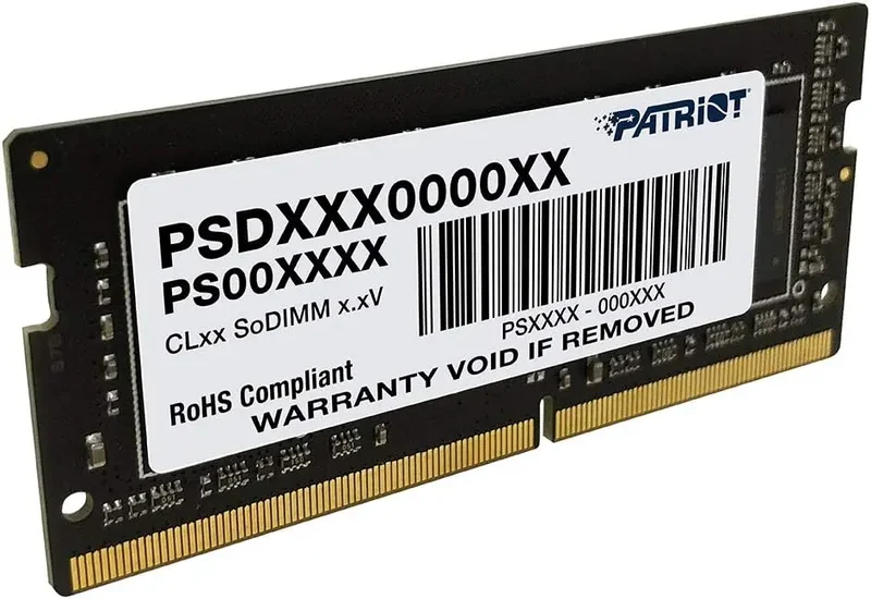 Patriot Memory Série Signature SODIMM Module de mémoire DDR4 2666 MHz PC4-21300 16Go (1x16Go) C19 - PSD416G266681S
