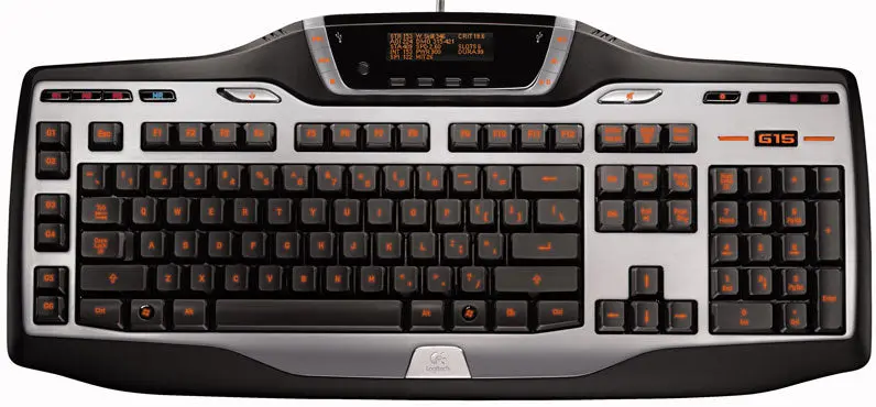 Logitech G15 Keyboard Keyboard for Gaming Clavier gaming rétroéclairé avec écran LCD Azerty Noir