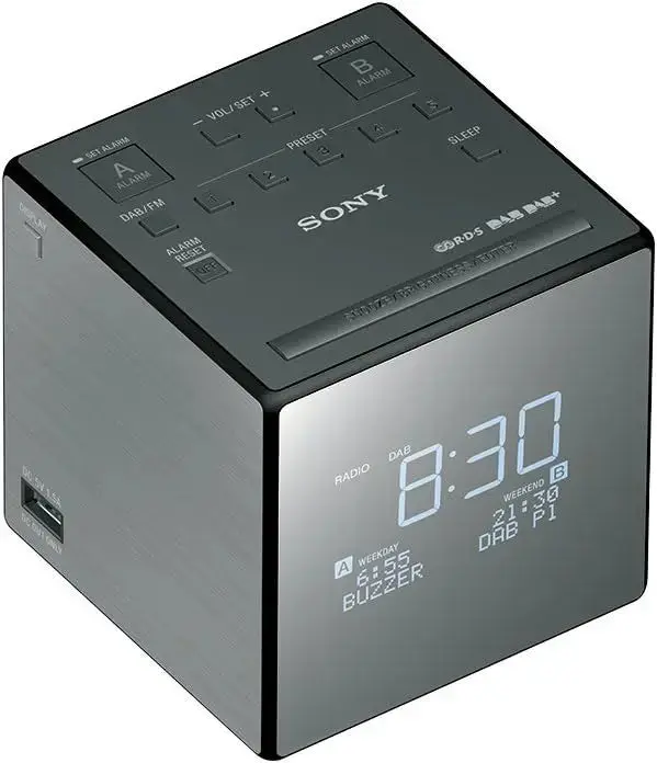 Sony XDR-C1DBP Radio/Radio-réveil Compatible Radio AM/FM et Radio Numérique DAB/DAB+