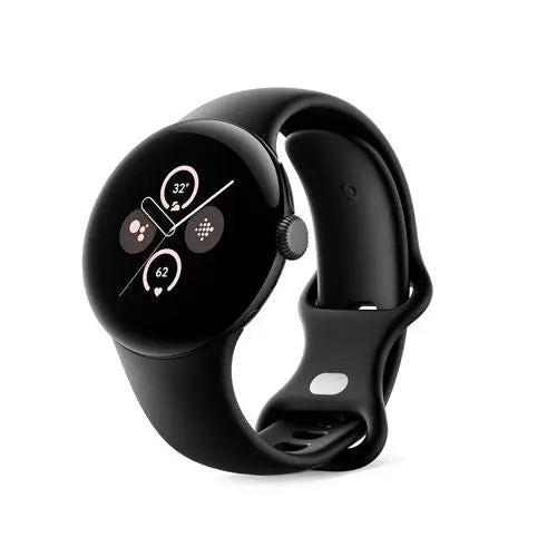 Montre connectée Google Pixel Watch 2 Boîtier en aluminium Noir Mat Bracelet sport Noir
