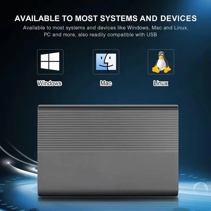 Disque Dur Externe 2To - Ultra Portable 2.5" USB 3.0 - Compatible PC/Mac/Linux