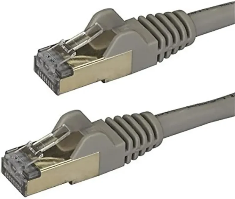 "startech 1m cat6a patch cable - gray cat 6a network cable - noir NOIR "