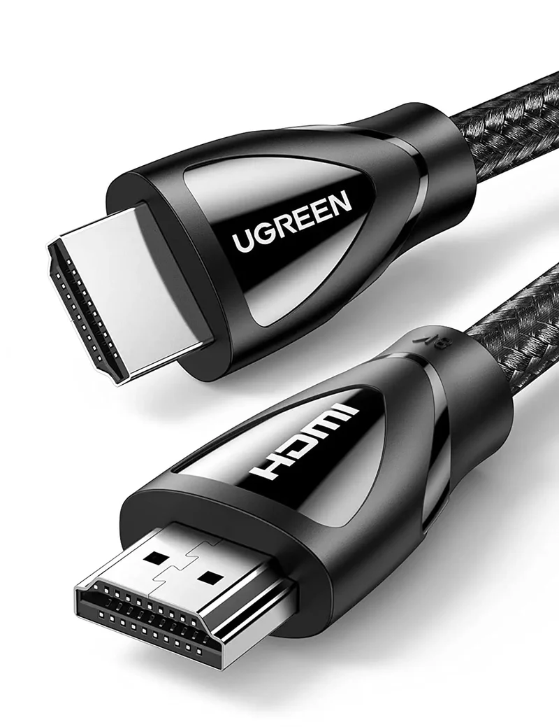 UGREEN Câble HDMI 8 K Ultra HD Haute Vitesse 48 Gbps HDMI 2.1 8 K 60 Hz Support Dynamic HDR, Dolby Vision, eARC Compatible avec Xbox One, Nintendo Switch, PS4 Pro, Samsung TV, Roku, Nylon tressé 10FT