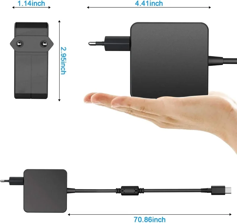 Chargeur USB type-c pour APPLE ASUS .... 65W Charger QC3.0, USB TYPE C Chargeur USB C Adaptateur Secteur Type C pour Macbook