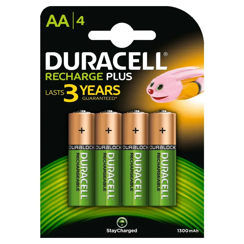 Lot de 4 piles Duracell Pile rechargeable Duracell 5000394039247