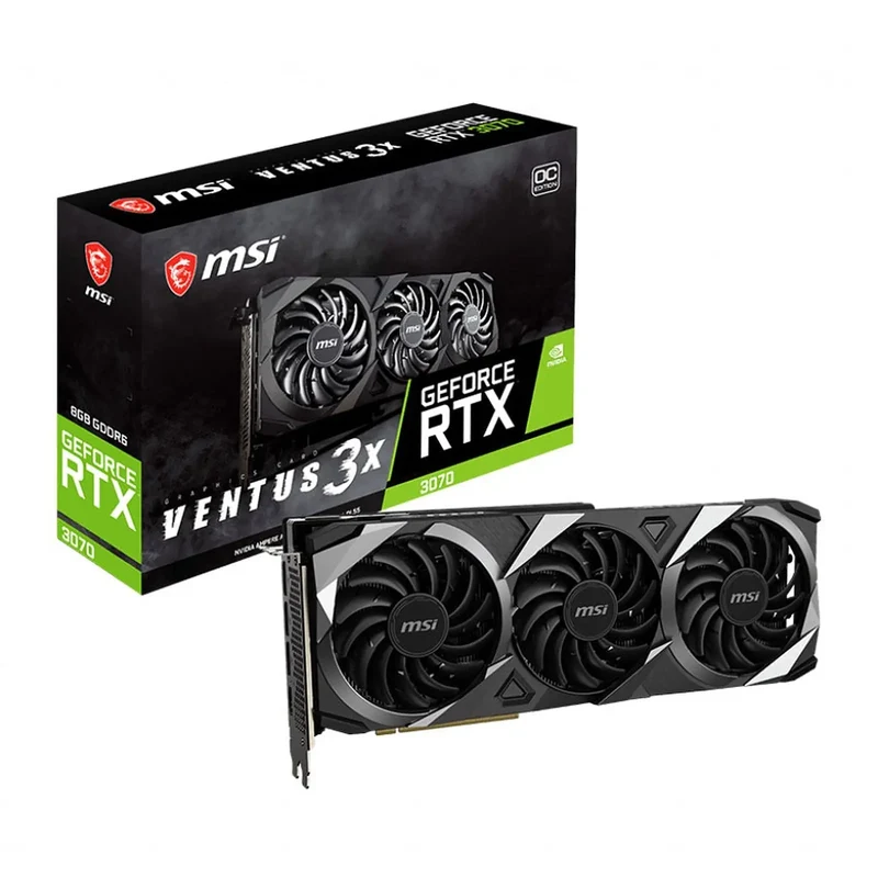 Carte graphique MSI GeForce RTX 3070 VENTUS 3X 8G OC GAMING 4719072763084