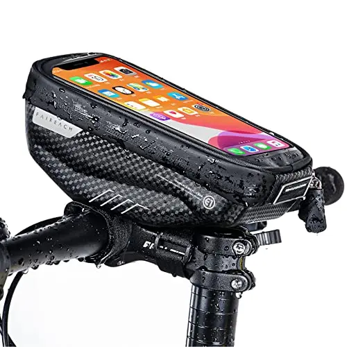 Sacoche pour cadre de vélo avec support pour téléphone, pochette pour support de téléphone,