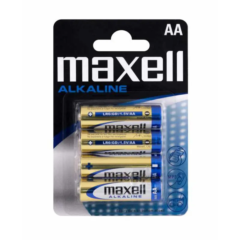 4 Piles AA LR6 Alcaline 1,5V MAXELL
