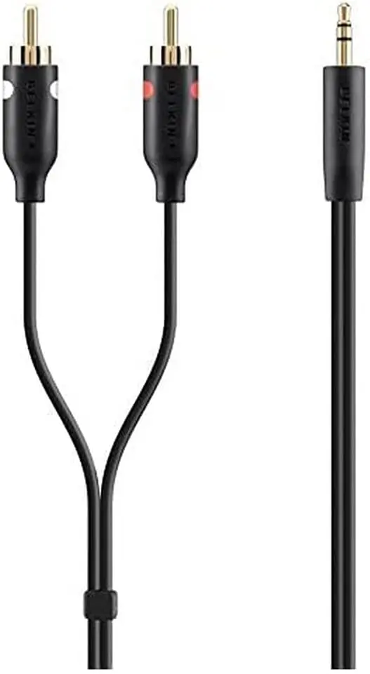 Câble audio jack mâle vers double jacks mâle - 2M - Noir
