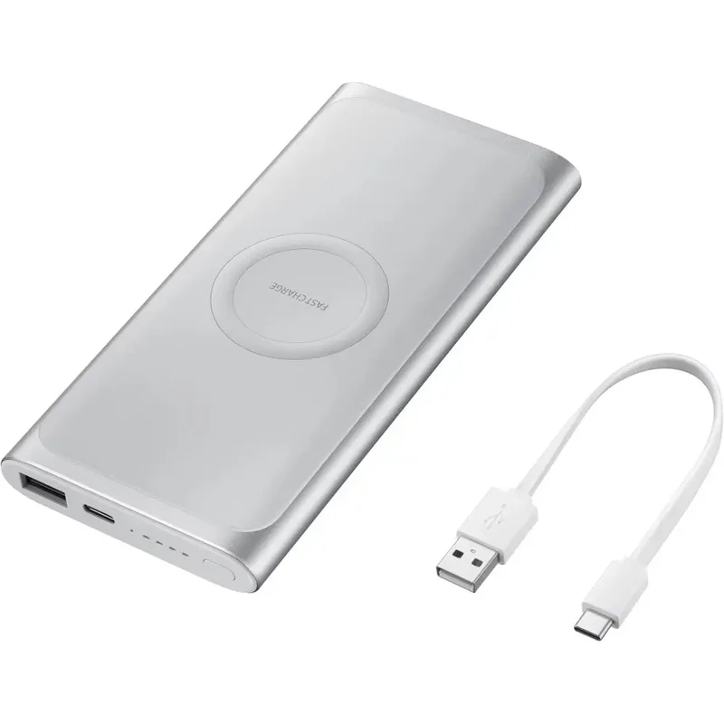 Batterie externe Samsung 10000 mAh charge rapide induction Argent