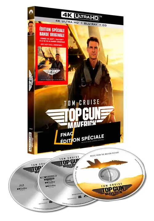 Top Gun : Maverick Édition Limitée avec CD Bande Originale Spéciale Fnac Blu-ray 4K Ultra HD 3701432015071