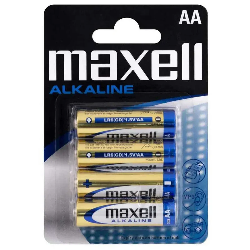 MAXELL Lot de 3 Blisters de 4 Piles alcaline AA Mignon LR6 1,5 V